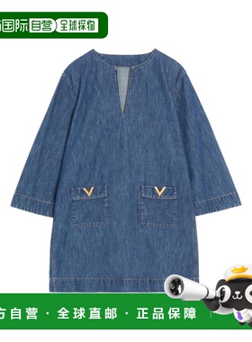 VALENTINO 女士连衣裙 BDA03B9YA558 SS2026 蓝色 牛仔连衣裙