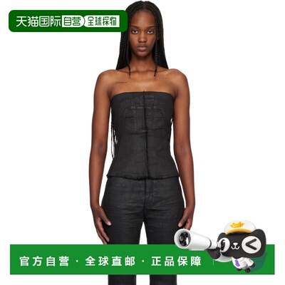 潮奢 rick owens 瑞克 欧文斯 DRKSHDW 女士 黑色 Temple Bustier