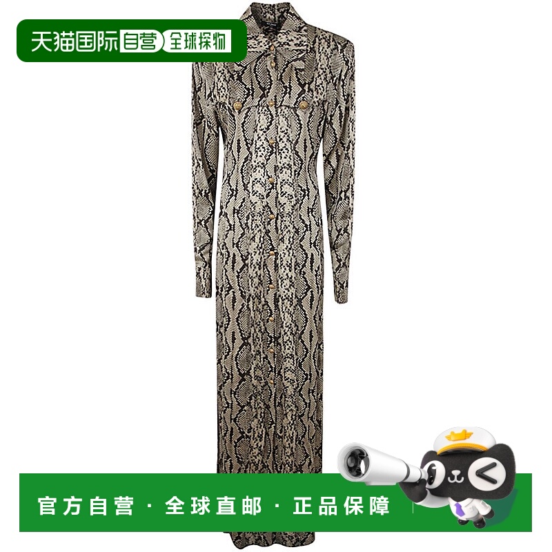 1h可退 BALMAIN 女士连衣裙 CF1RR705VE149 SS2024 灰色 Balmain