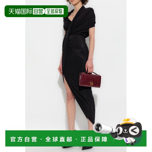 BALENCIAGA 女士连衣裙 831200TRV231000 CO 黑色 Dress with dra