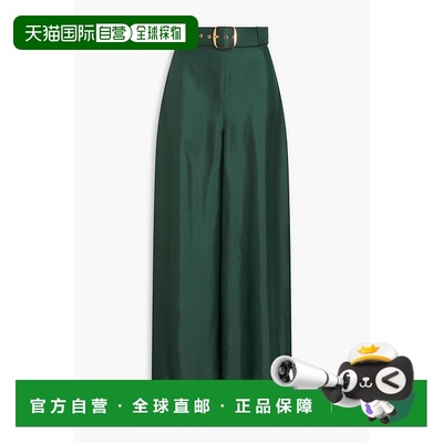 1h可退 潮奢 ZIMMERMANN 女士 束带斜纹丝绸阔腿裤 8124PF241