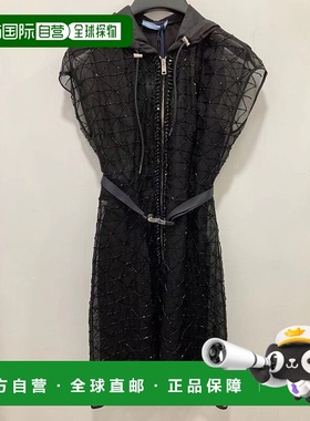 PRADA 女士半身裙 P3E66R1ZB1F0002 AW2021 黑色 连帽连衣裙