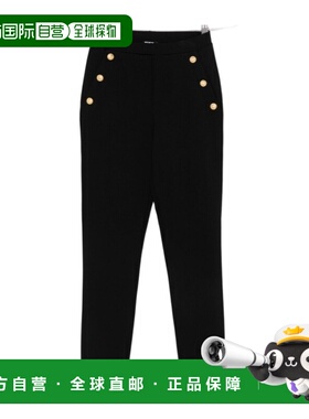 BALMAIN 女童长裤 BX6C11J0371930OR AW2025 黑色 松紧腰休闲裤