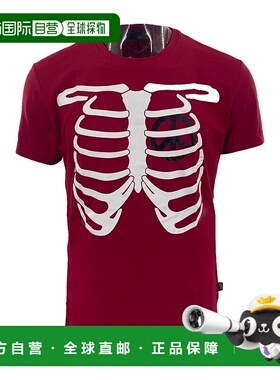 1h可退 MOSCHINO 男士T恤 M444415E1514P12 AW2024 红色 圆领短袖