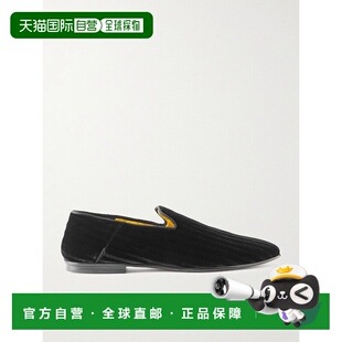 Ford 汤姆 福特 1h可退 条纹天鹅绒便鞋 Tom 男士 J1587TVE0 潮奢