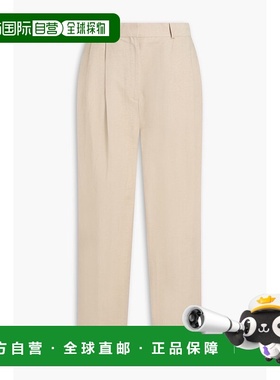 1h可退 潮奢 toteme 女士 亚麻混纺锥形长裤 243WRB847FB0196044S