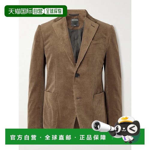 1h可退 潮奢 zegna 杰尼亚 男士 棉混纺灯芯绒西装外套 10FP20270