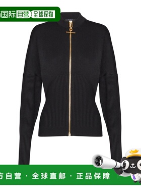 BALMAIN 女士针织衫 GF1TE201KJ440PA SS2026 黑色 拉链针织开衫