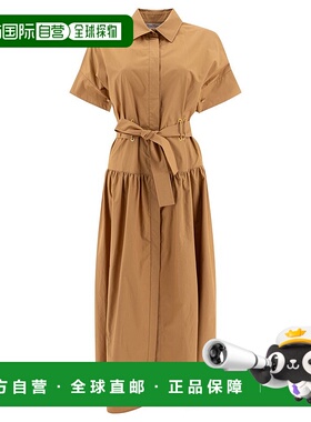1h可退 潮奢 MaxMara 麦斯玛拉 女士 Agoraio 繫帶短袖中長連身裙