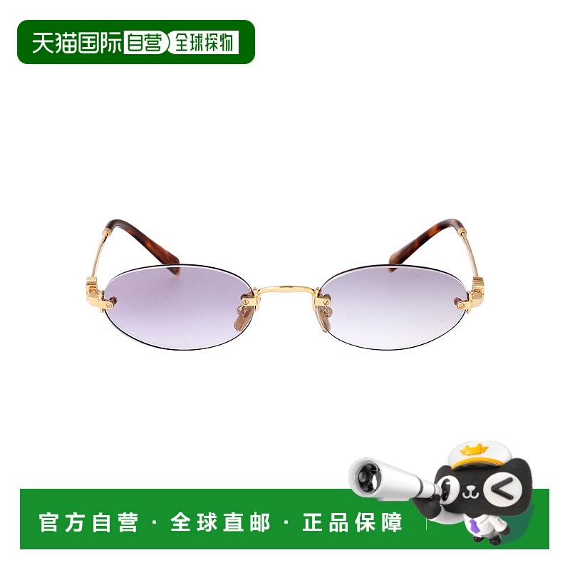 1h可退 潮奢 Miu Miu 缪缪 女士 ORO 金属太阳眼镜 0MUA54S5AK04O