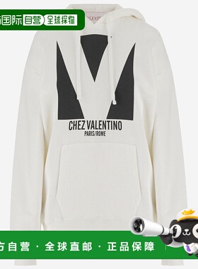 VALENTINO 女士卫衣 SS2025 6B3MF24I960A03白色 帽衫