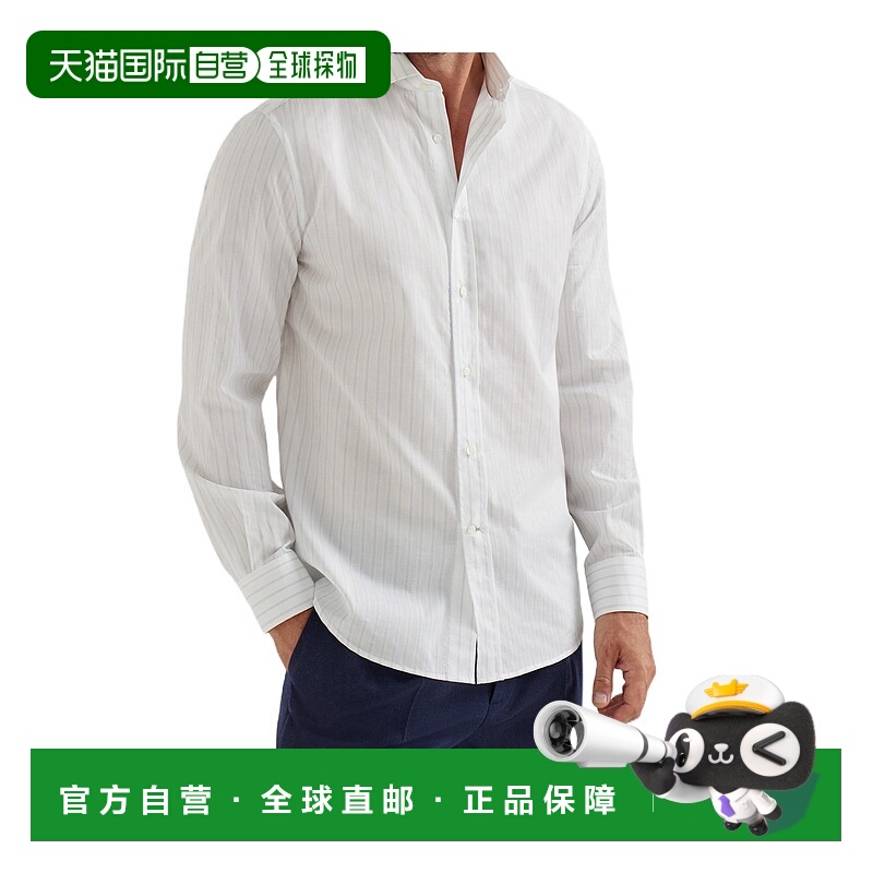 1h可退 BRUNELLO CUCINELLI 男士衬衫 MM6360627C013 SS2025长袖