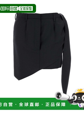 PRADA 女士半身裙 P114ZSOOO12I1F0008 AW2025 蓝色a字裙