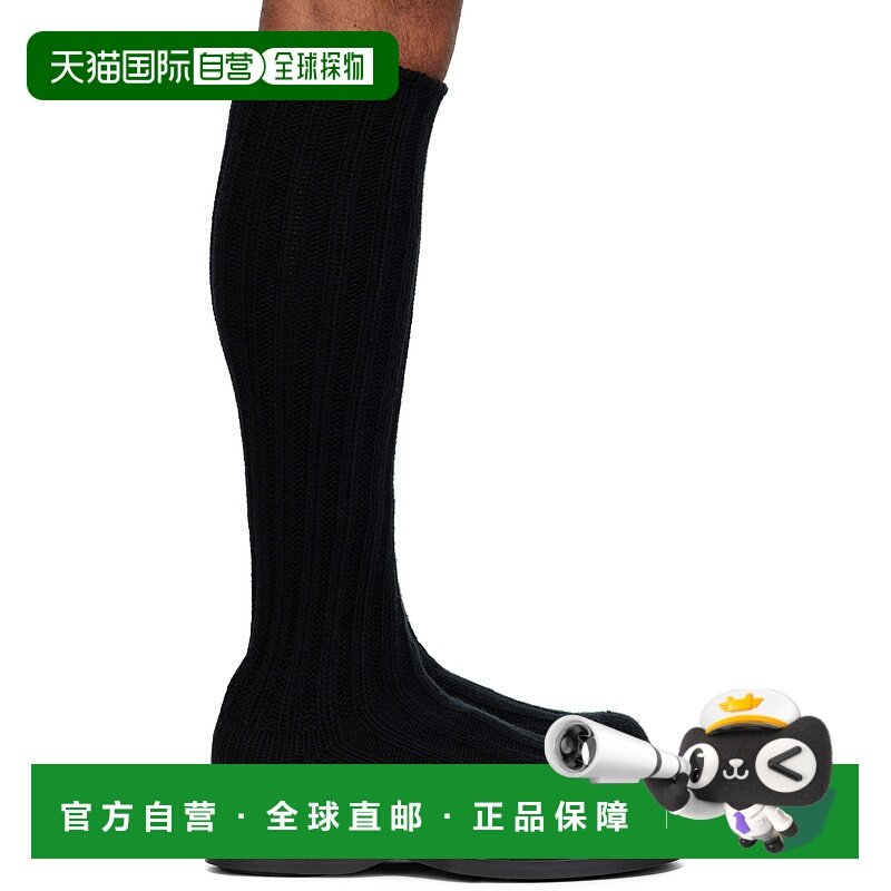 1h可退 潮奢 EGONLAB. 男士 黑色高筒靴 FEGLMKNTB0903G