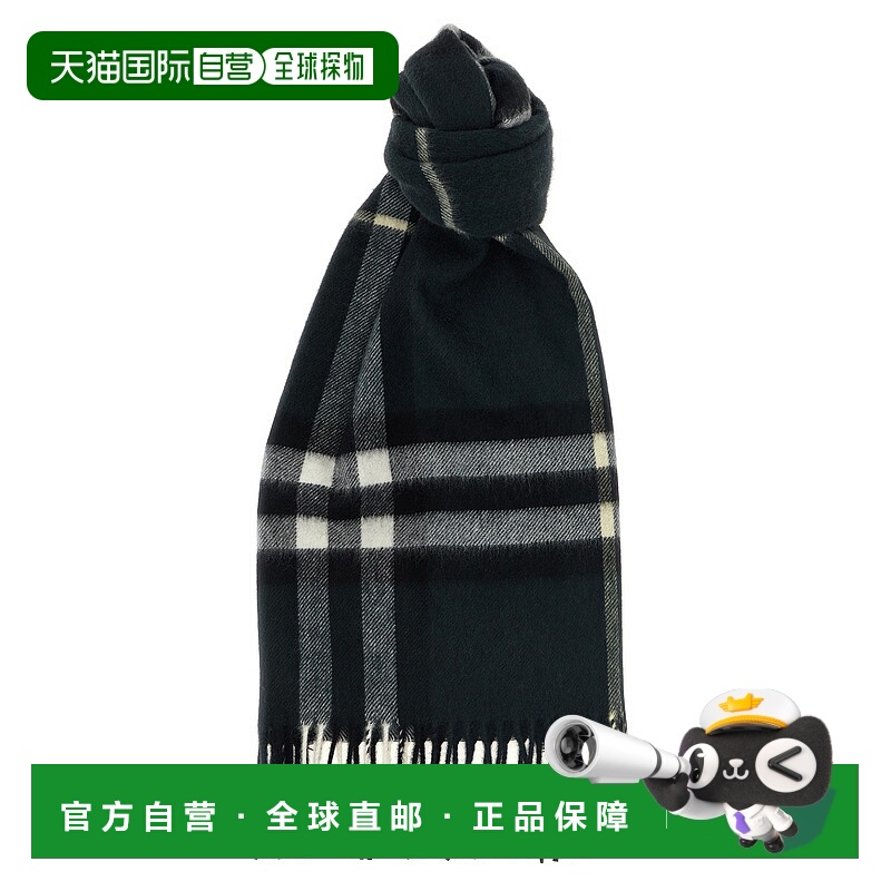 1h可退 BURBERRY 男士围巾 8112629ANCHOR AW2025 黑色 GIANT CHE