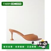 潮奢 AQUAZZURA 1h可退 女士 Bisous 皮质凉拖 BISMIDM1NAPLTC