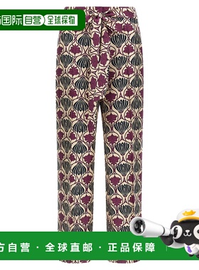 MAX MARA 女士休闲裤 AW2025 紫色阔腿裤 2529136022600003