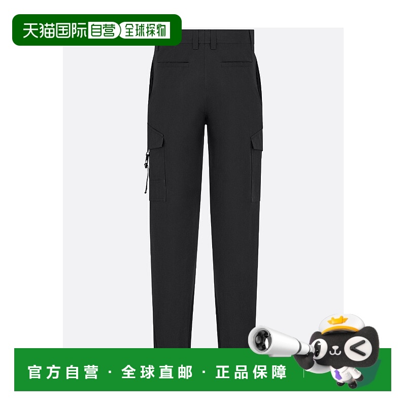 1h可退 DIOR 男士休闲裤 313C153A5684C900 AW2024 黑色 徽标休闲