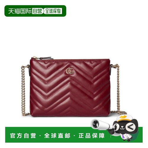 GUCCI 女士单肩包 837742AAET86207 AW2025 红色 GG Marmont 链条