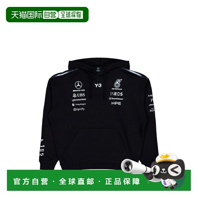 Y-3 女士 黑色 Mercedes-AMG F1 联名 Team 卫衣连帽衫 KR2392