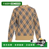 男士 卡其色 针织毛衣 BURBERRY 8111379SAND AW2025 CHECK PATTER