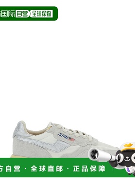 1h可退 潮奢 AUTRY 女士 'Reelwind' Blend 灰色低帮带Logo拼接鞋