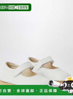 1h可退 潮奢 il gufo 女童 白色皮质带状凉鞋童鞋童装 P25XG112AV
