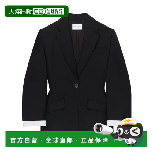 GIVENCHY 女士西服 BW30Q9100H001 SS2026 黑色 长袖单排扣外套