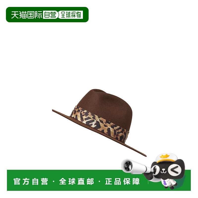 1h可退 FENDI 女士帽子 FXQ710AVP7F0HCU AW2025 红色 动物印花可