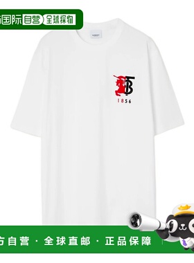 BURBERRY 男士T恤 80694911 SS2020 白色 对比徽标T恤短袖男装