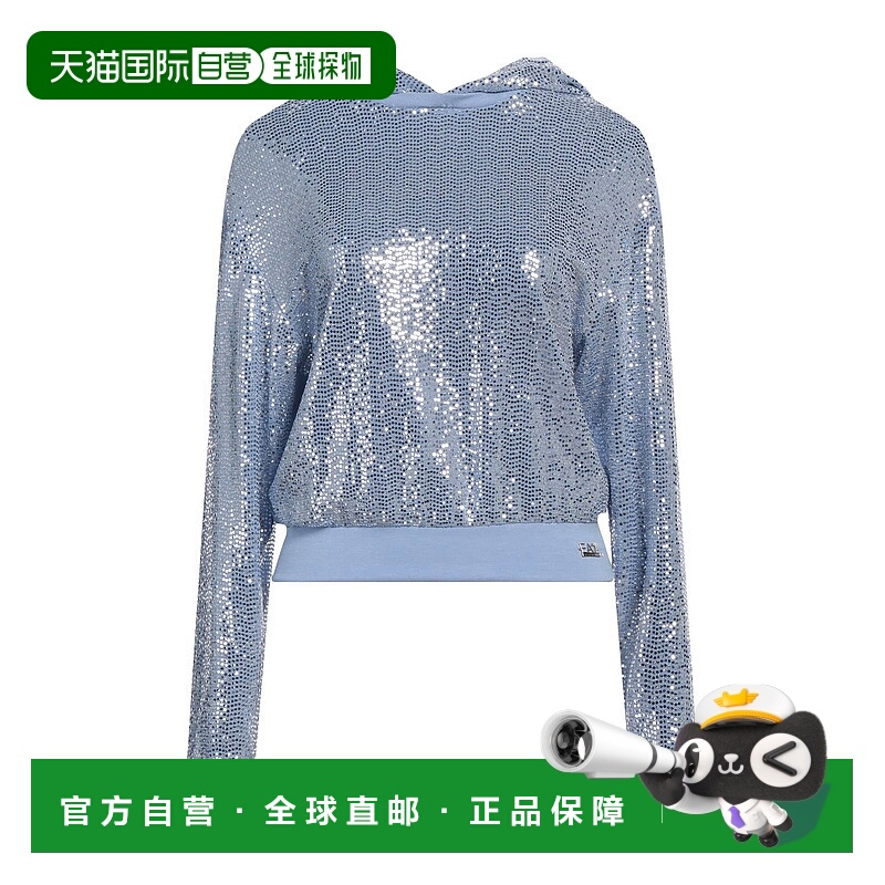 1h可退 潮奢 Ea7 女士 连帽卫衣 blue蓝色 舒适时尚