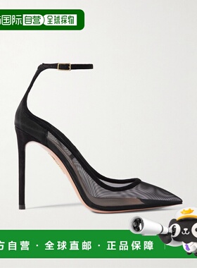 1h可退 潮奢 AQUAZZURA 女士 Love Affair 105 山羊皮边网纱浅口