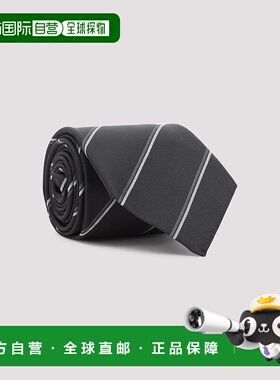 1h可退 潮奢 Saint Laurent 圣罗兰 男士 條紋寬領帶 8250663Y002