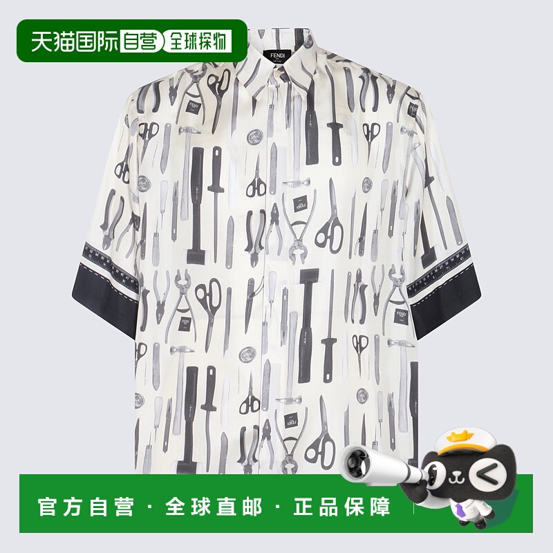 1h可退 FENDI 男士衬衫 FS0966AR65F1MTG SS2025 白色
