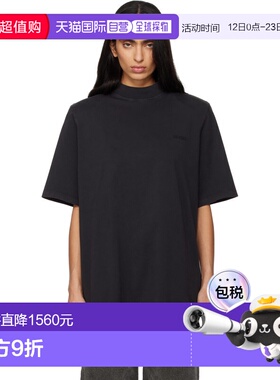 1h可退 潮奢 The Attico 女士 黑色垫肩 T 恤 260WCT00360JJJ025A