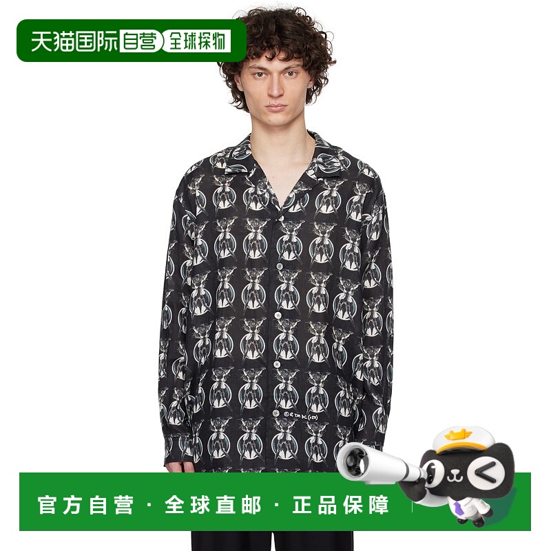 1h可退 潮奢 Acne Studios 艾克妮 男士 黑色 Printed Button-Up