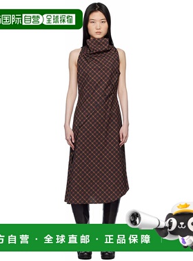 1h可退 潮奢 Pushbutton 女士 红色 Halter Sleeveless 连衣裙 PB