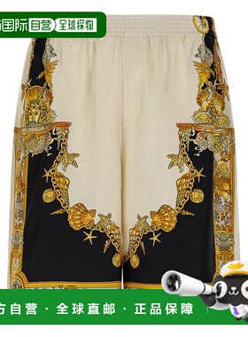 VERSACE 男士短裤 10024761A145675W800 AW2025 白色休闲裤