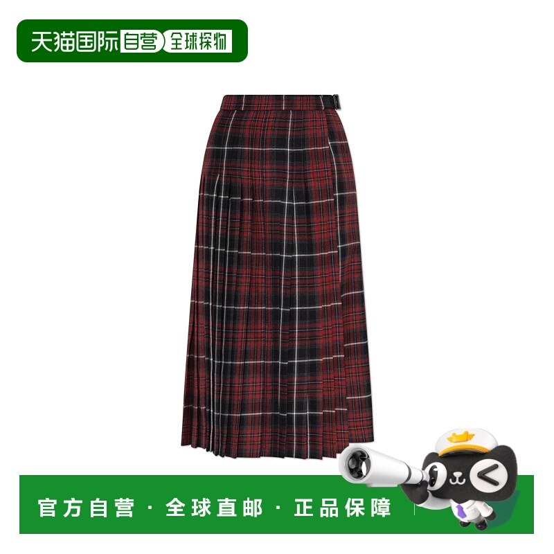 1h可退 BURBERRY 女士半身裙 8114617C3829COLGRYCRNBRYRDCK羊毛