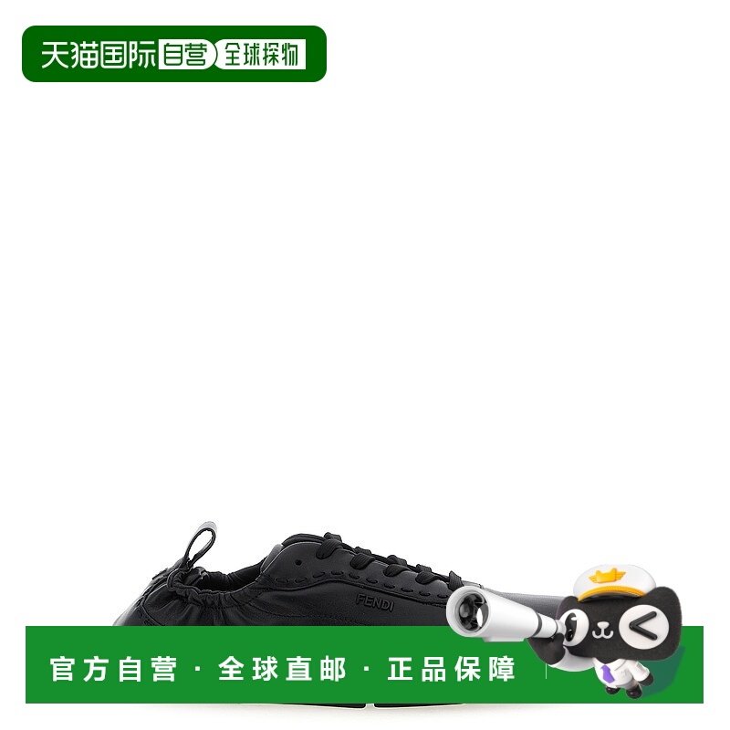 1h可退 FENDI 男士休闲鞋 7E1799AE86F0ABB AW2025 黑色 Logo Sne