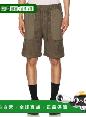 1h可退 潮奢 OAS 男士 Morel Nicola 湖蓝色厚绒布短裤 503001