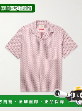 潮奢 PORTUGUESE FLANNEL 男士 拼贴可拆卸领有机棉提花衬衫 TILE