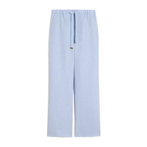 MAX MARA 女士休闲裤 9131016306005 SS2026 蓝色 抽绳休闲裤亚麻