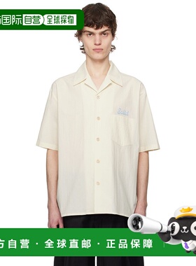 1h可退 潮奢 Solid Homme 男士 灰白色刺绣衬衫 S251SH57