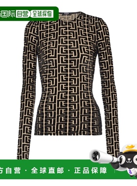 BALMAIN 女士T恤 GF1AR964JL43EAD SS2026 花色 字母图案上衣