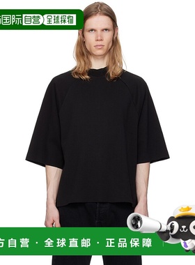 1h可退 潮奢 Seventh 男士 黑色 Raglan Box T 恤 T24021