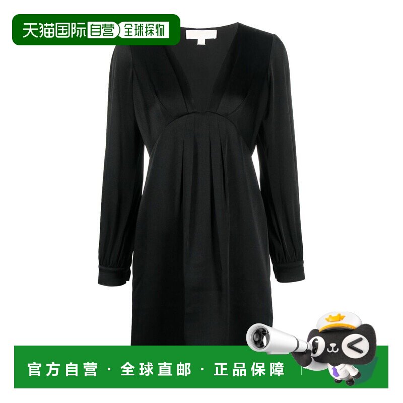 MICHAEL KORS 女士连衣裙 MH3818M99G001 CO 黑色 Deep V-neck, l