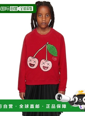 1h可退 潮奢 Gcds 女童 红色 Cherry 儿童套头衫童装 DDF003