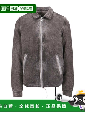 RICK OWENS 男士外套 DU02D2783MO34 AW2024 灰色 Giacca Zip