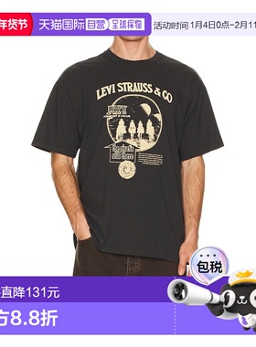 1h可退 潮奢 Levi'S 李维斯 男士 复古合身印花T恤 87373男装上衣